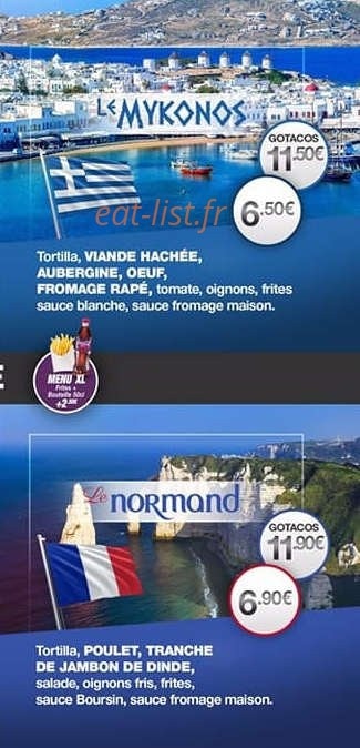 Go tacos — carte page 6