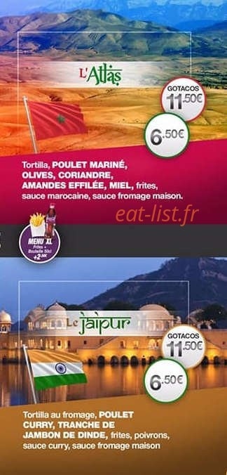 Go tacos — carte page 9