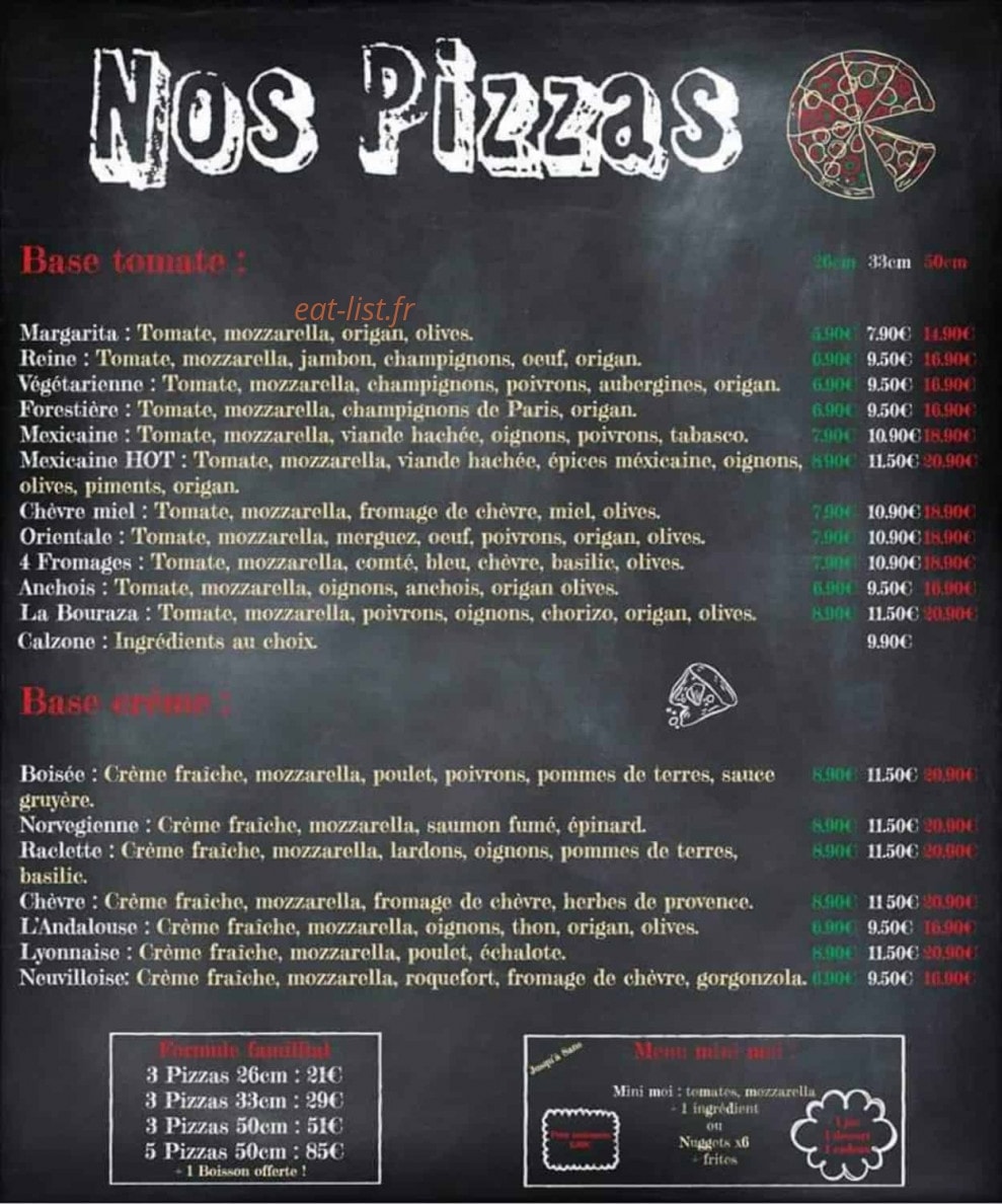 La casa pizz' — carte page 1