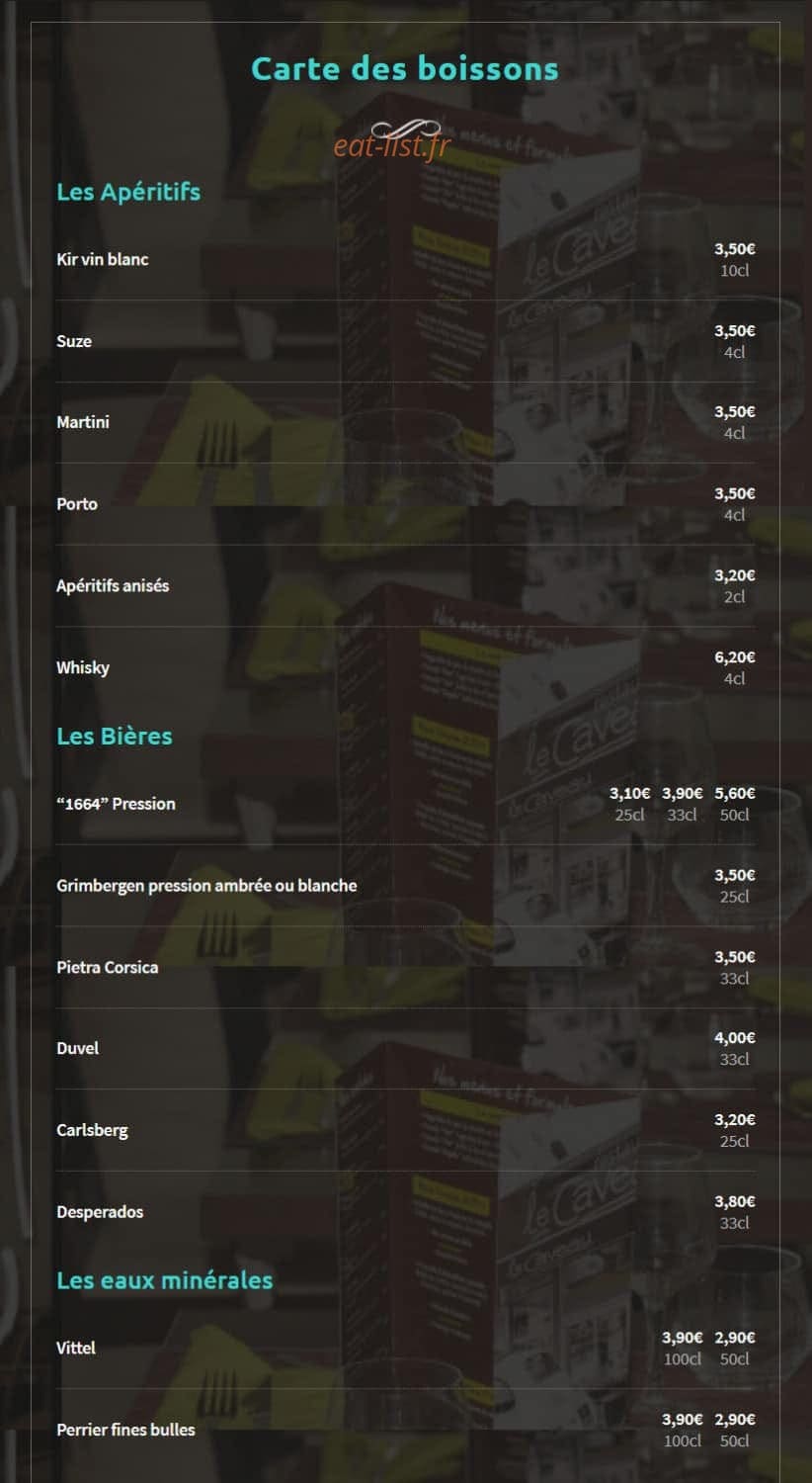 Le Caveau — carte page 5
