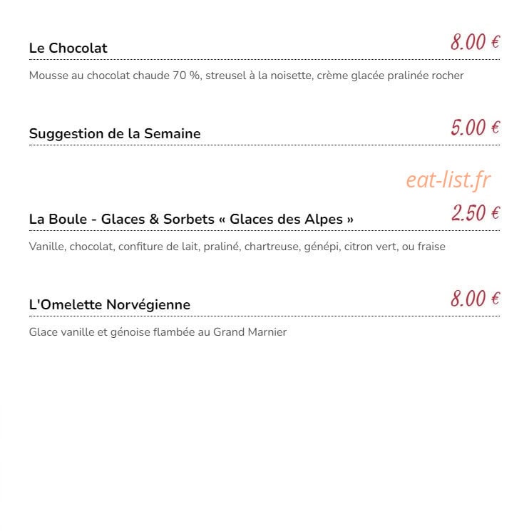 Chez Fanny — carte page 11