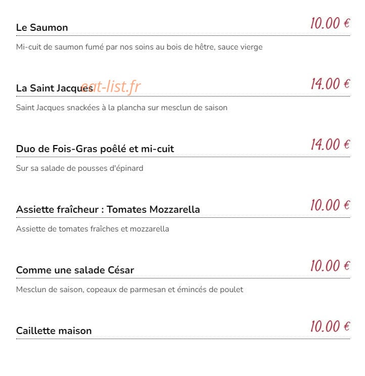 Chez Fanny — carte page 7