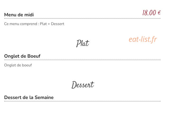 Chez Fanny — carte page 1