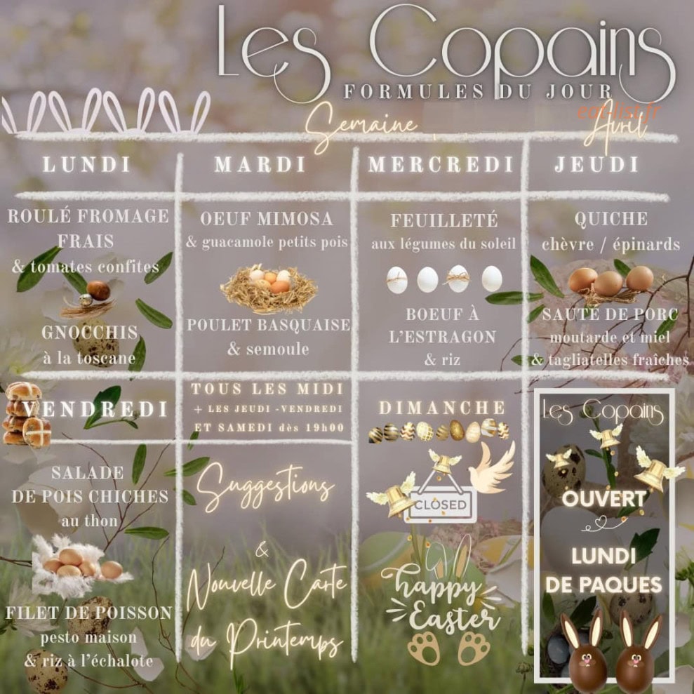 Les Copains — carte page 1
