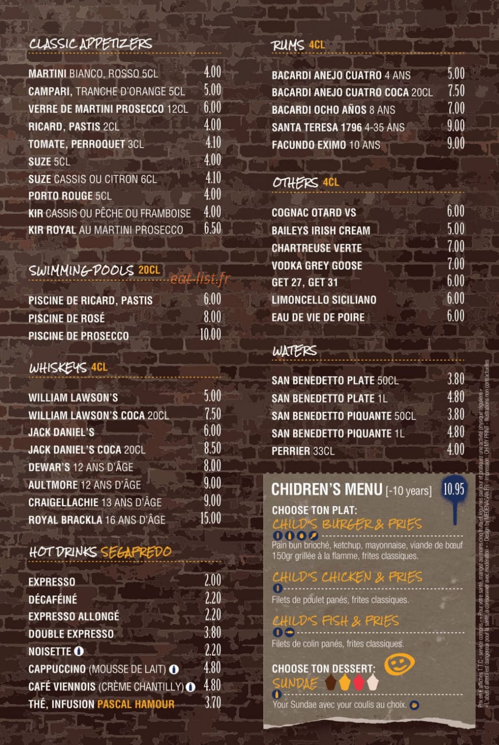 Wab's Burgers — carte page 4