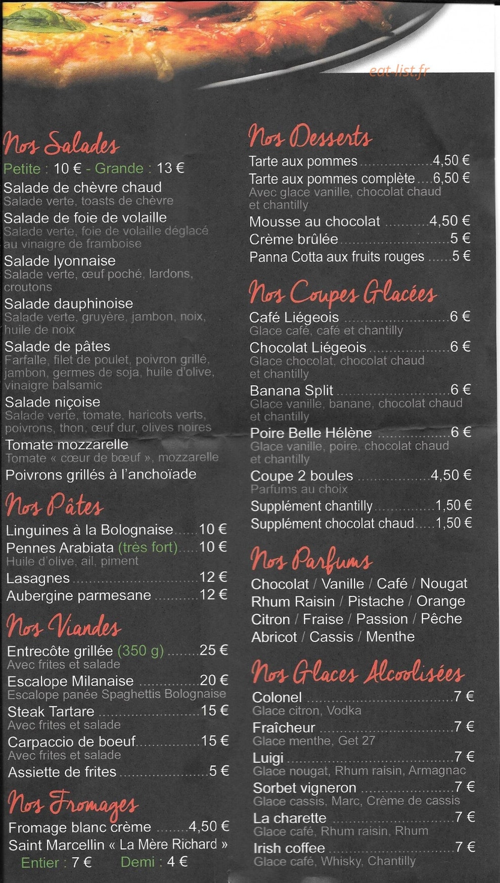 Chez Charly — carte page 2