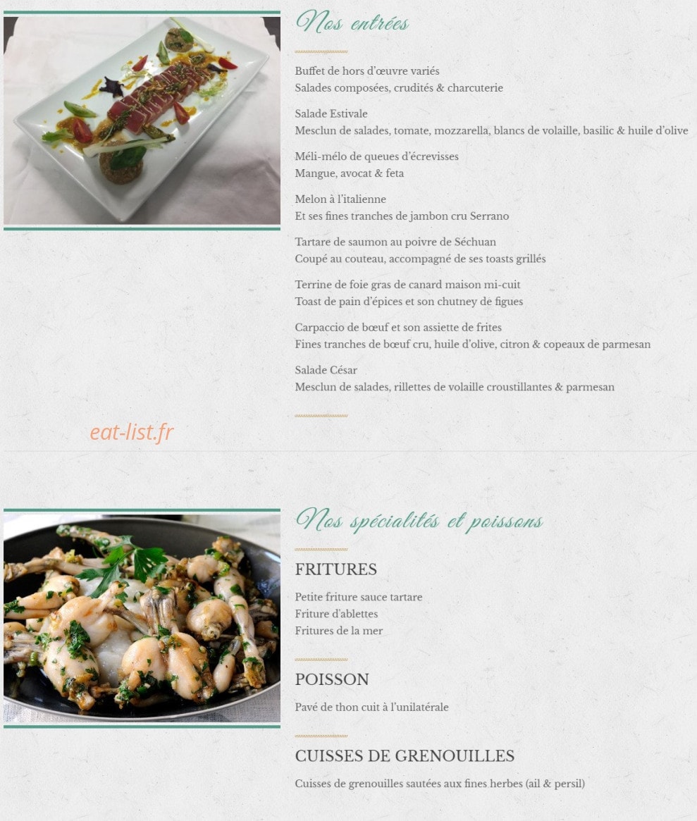 La paillote — carte page 2