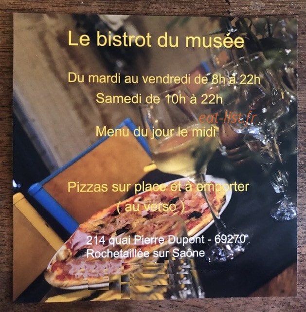 Le bistrot du musée — carte page 1