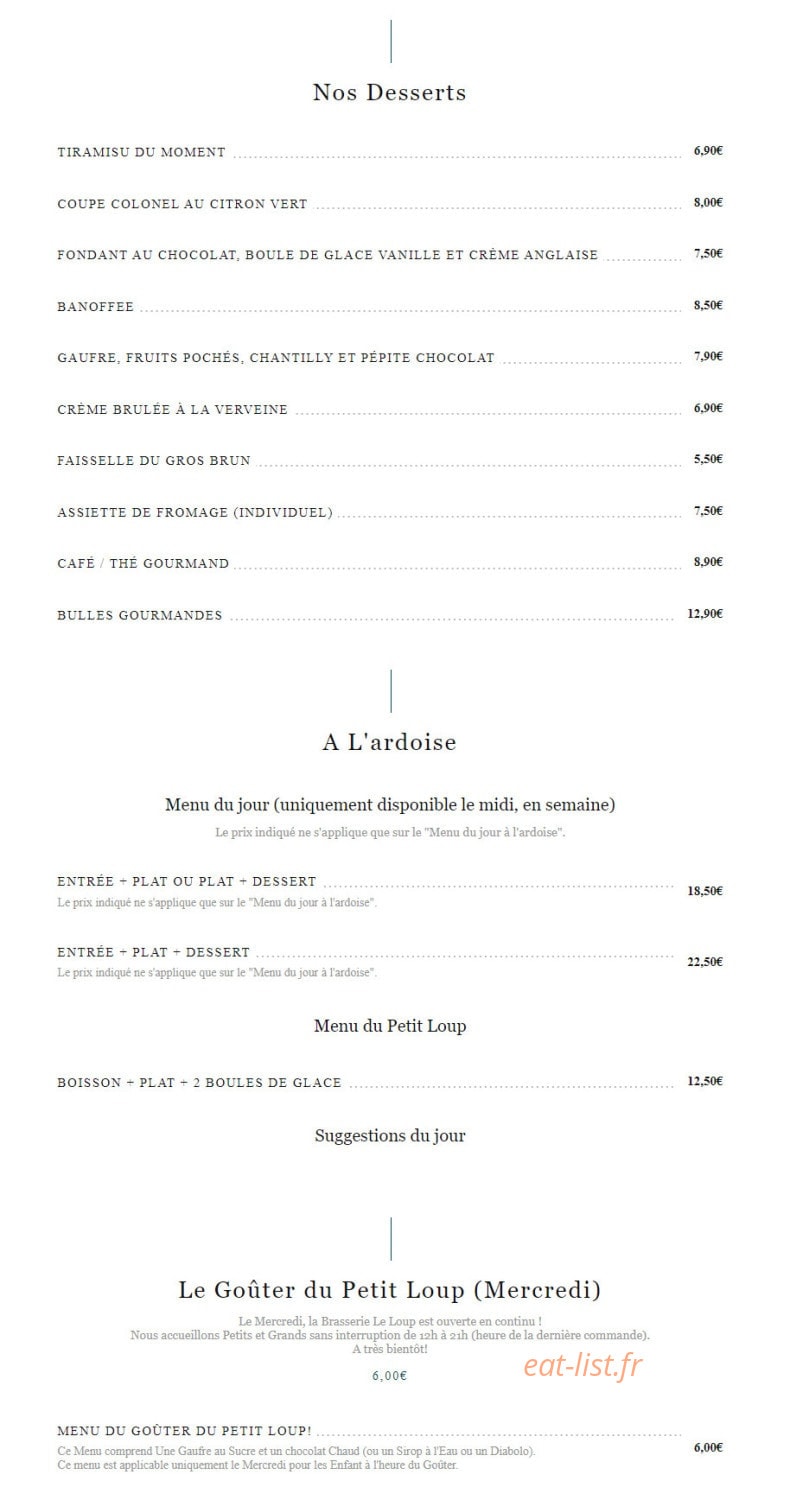 Le Loup — carte page 2
