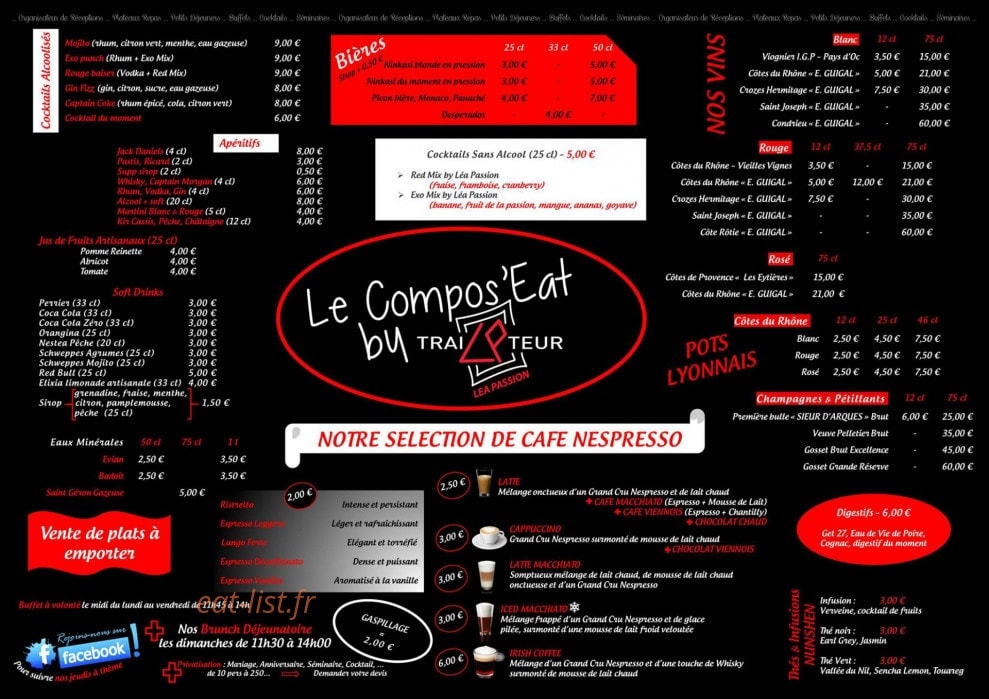 Le Compos'eat by Lea Passion, — carte page 1