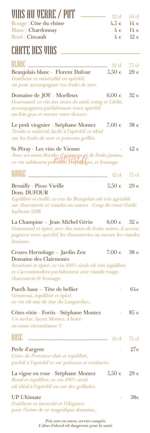 Bistro boêm — carte page 5