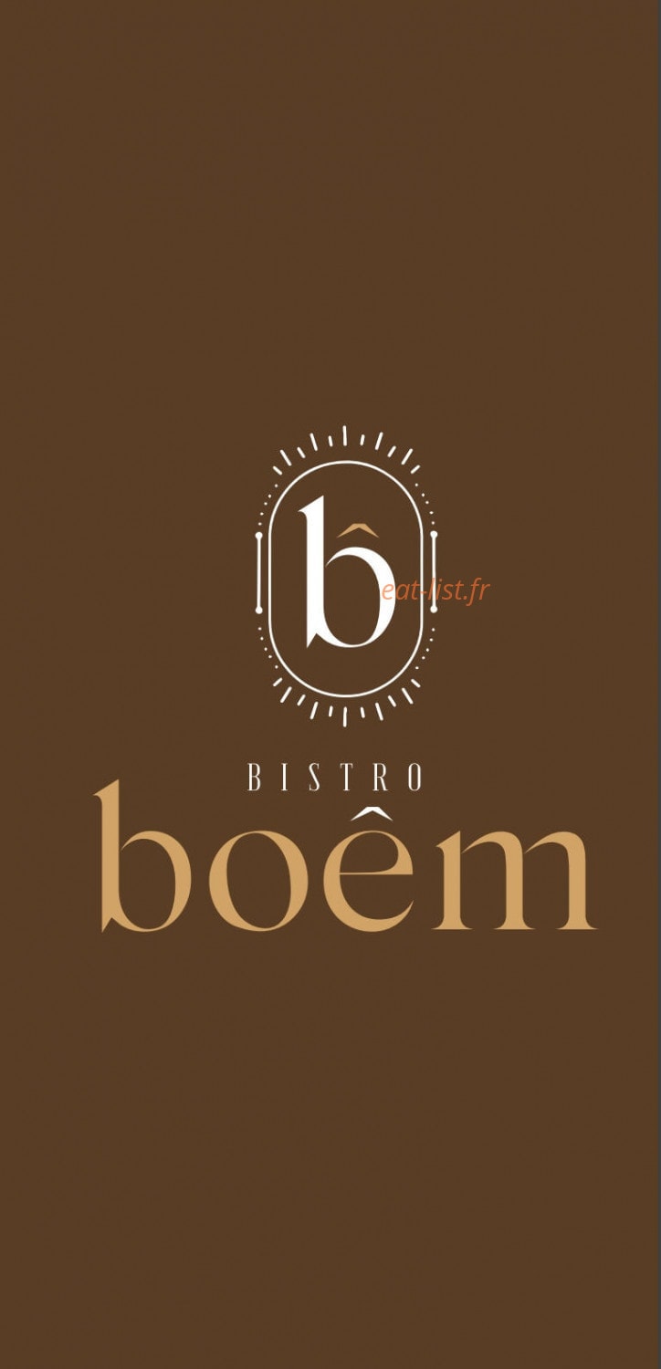 Bistro boêm — carte page 1