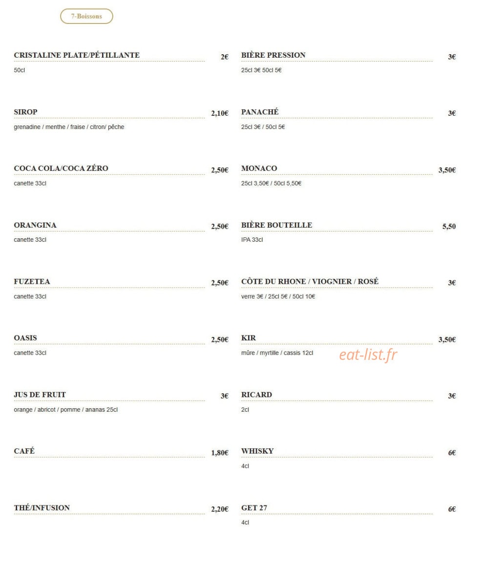 L'Atelier Burger & bagel — carte page 7