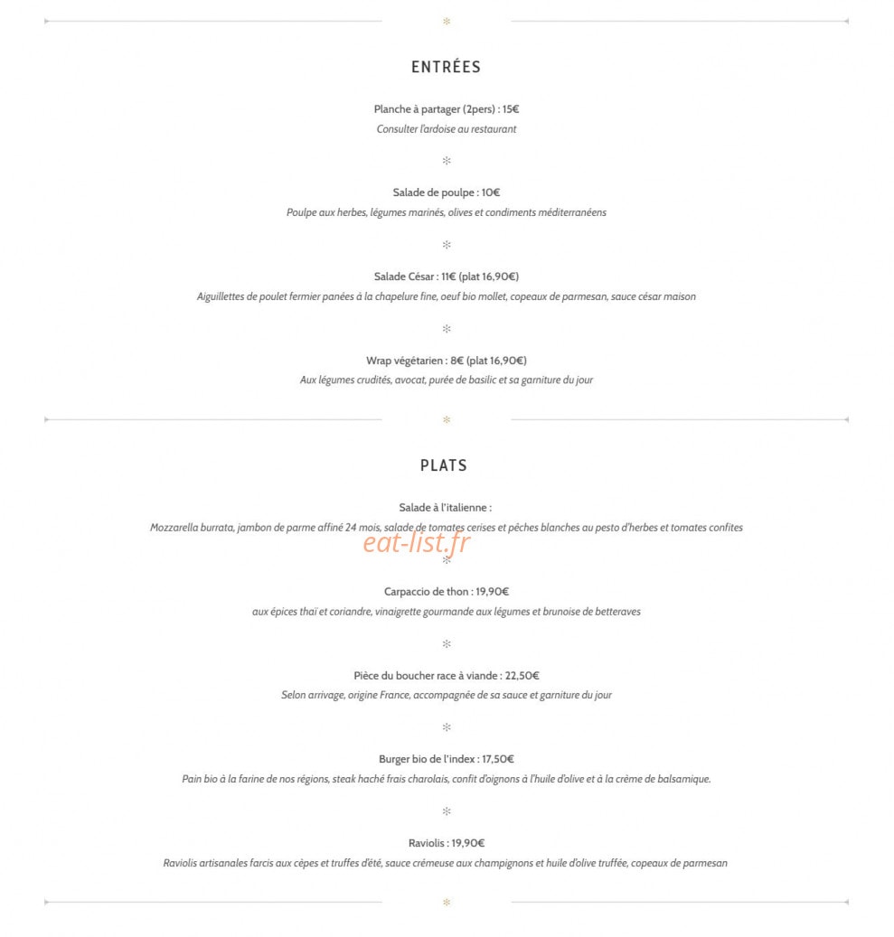 L'index — carte page 1