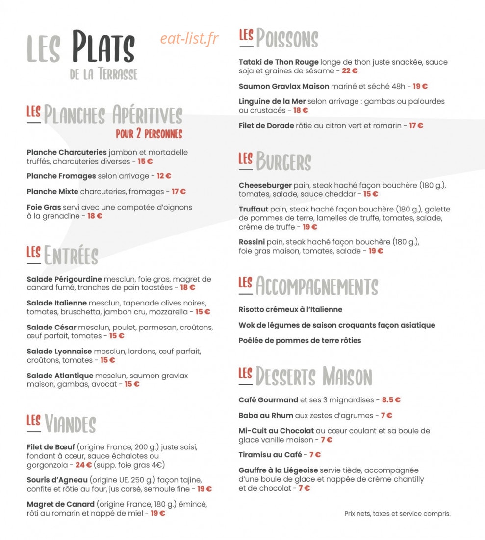 La Terrasse — carte page 2