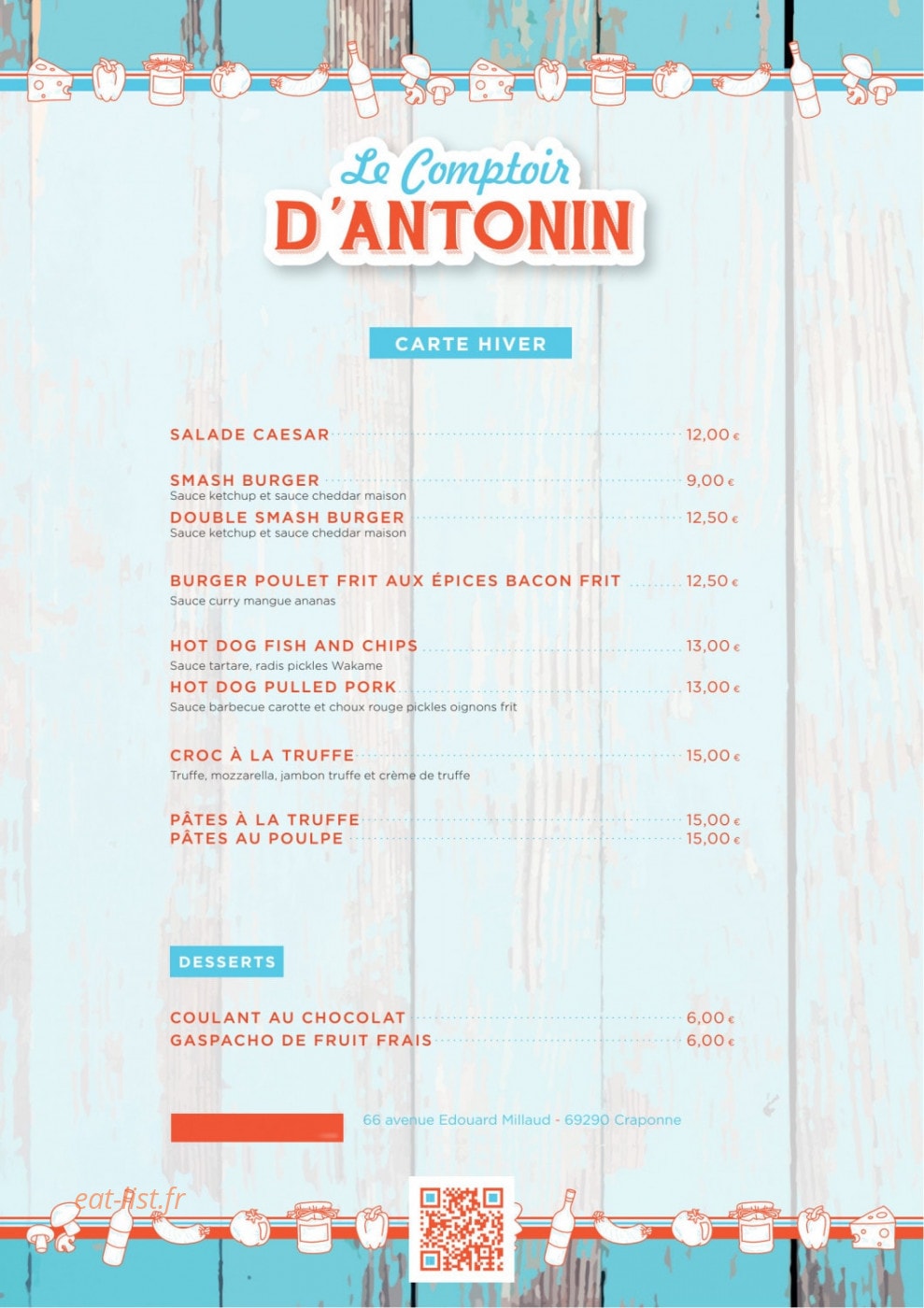 Le Comptoir d'Antonin — carte page 2