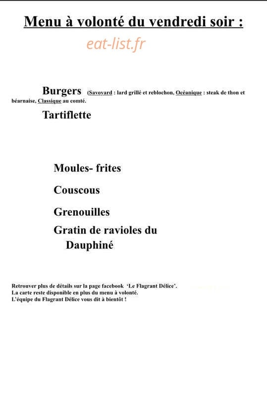 Le flagrant delice — carte page 1