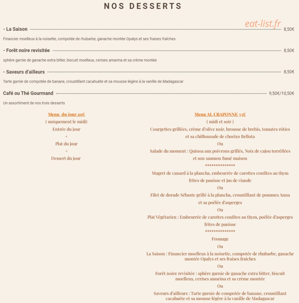 Maison Al Craponne — carte page 6