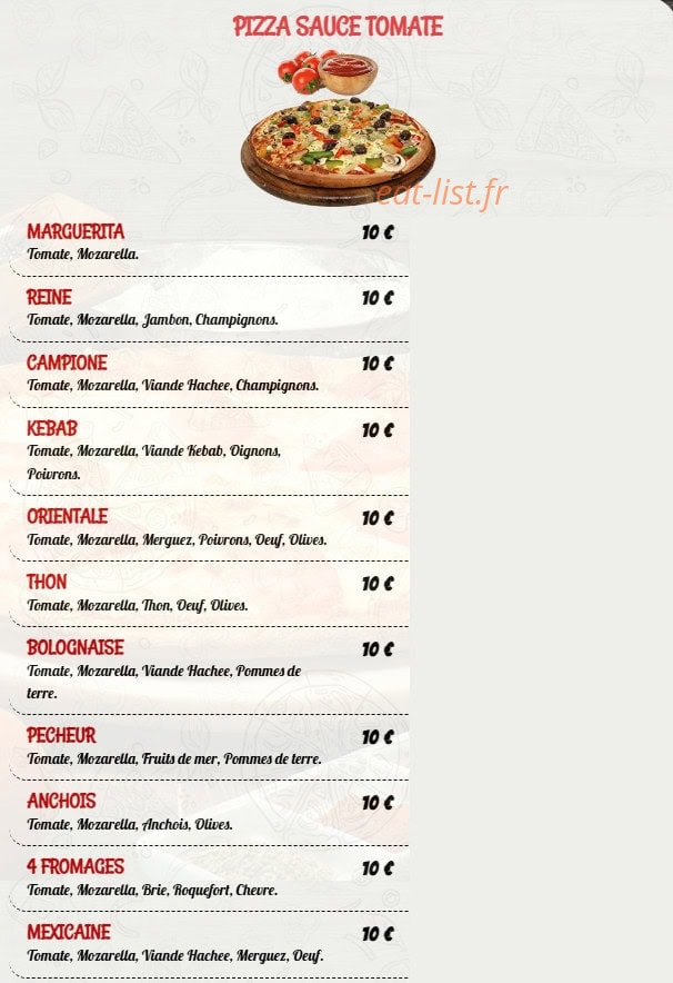 Original street food — carte page 1