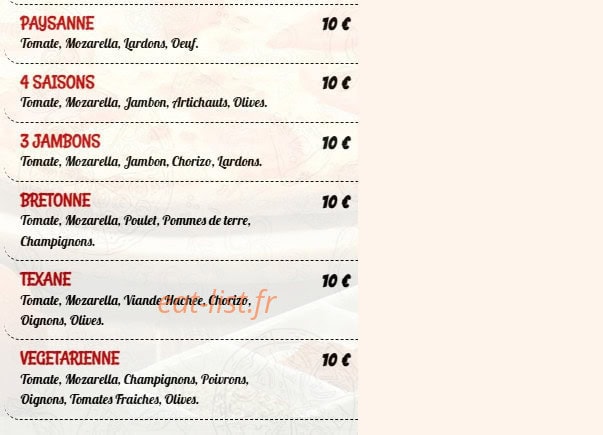 Original street food — carte page 2
