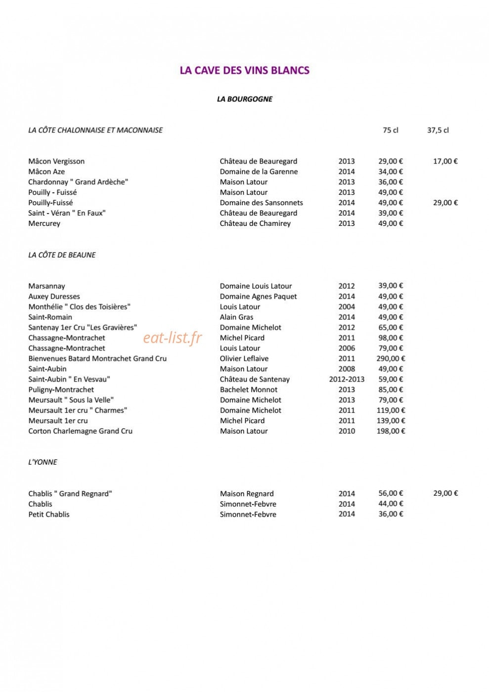 Toane Restaurant — carte page 24