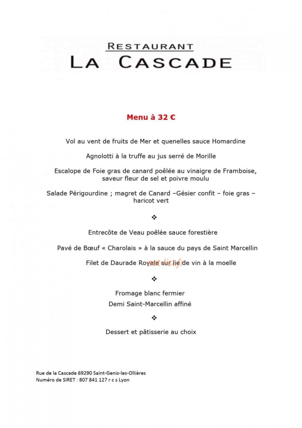 La Cascade — carte page 5
