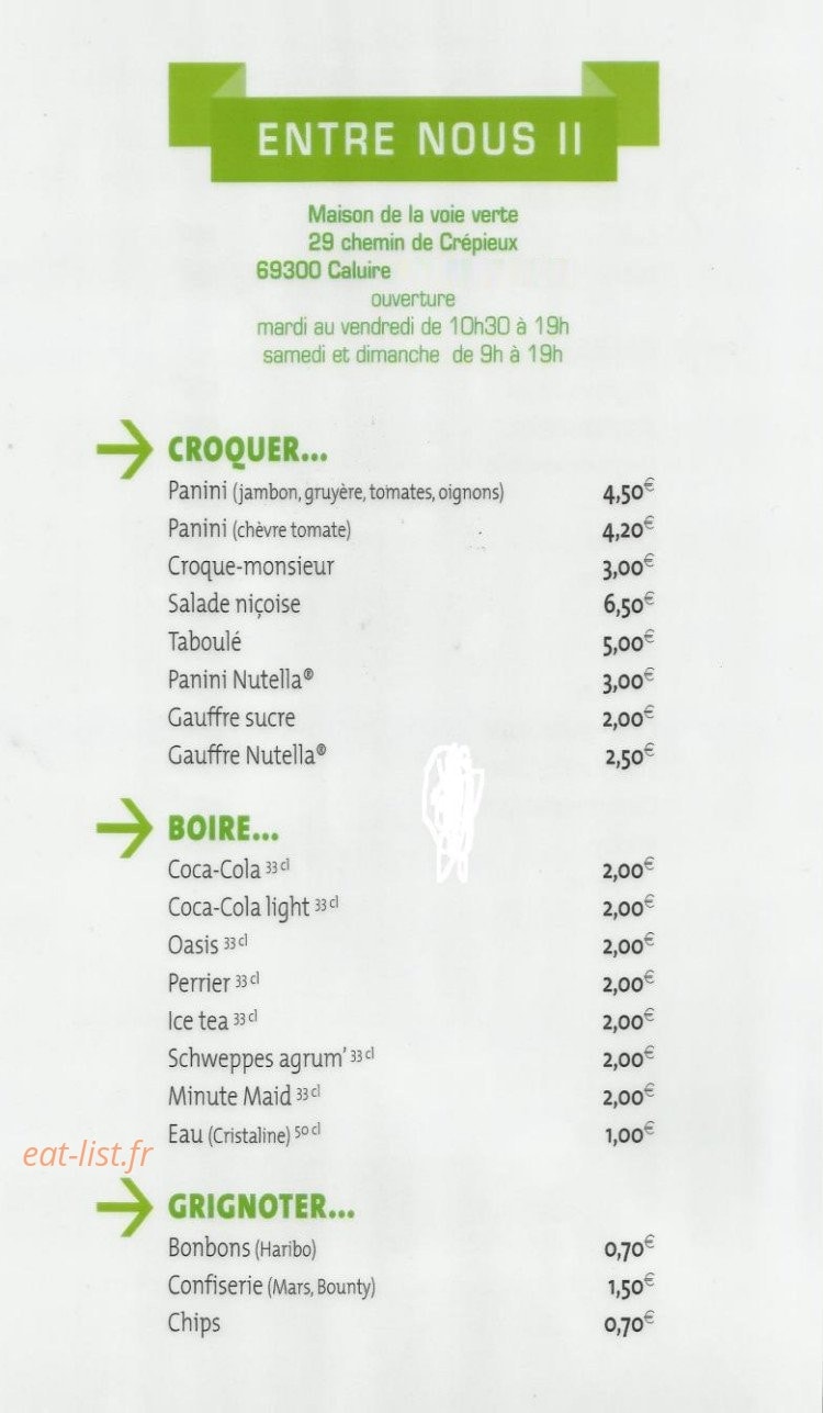 Entre Nous II — carte page 1