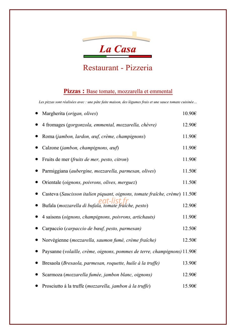 La Casa — carte page 5
