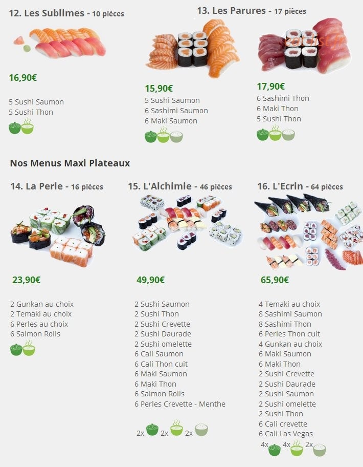 La perle sushi — carte page 5