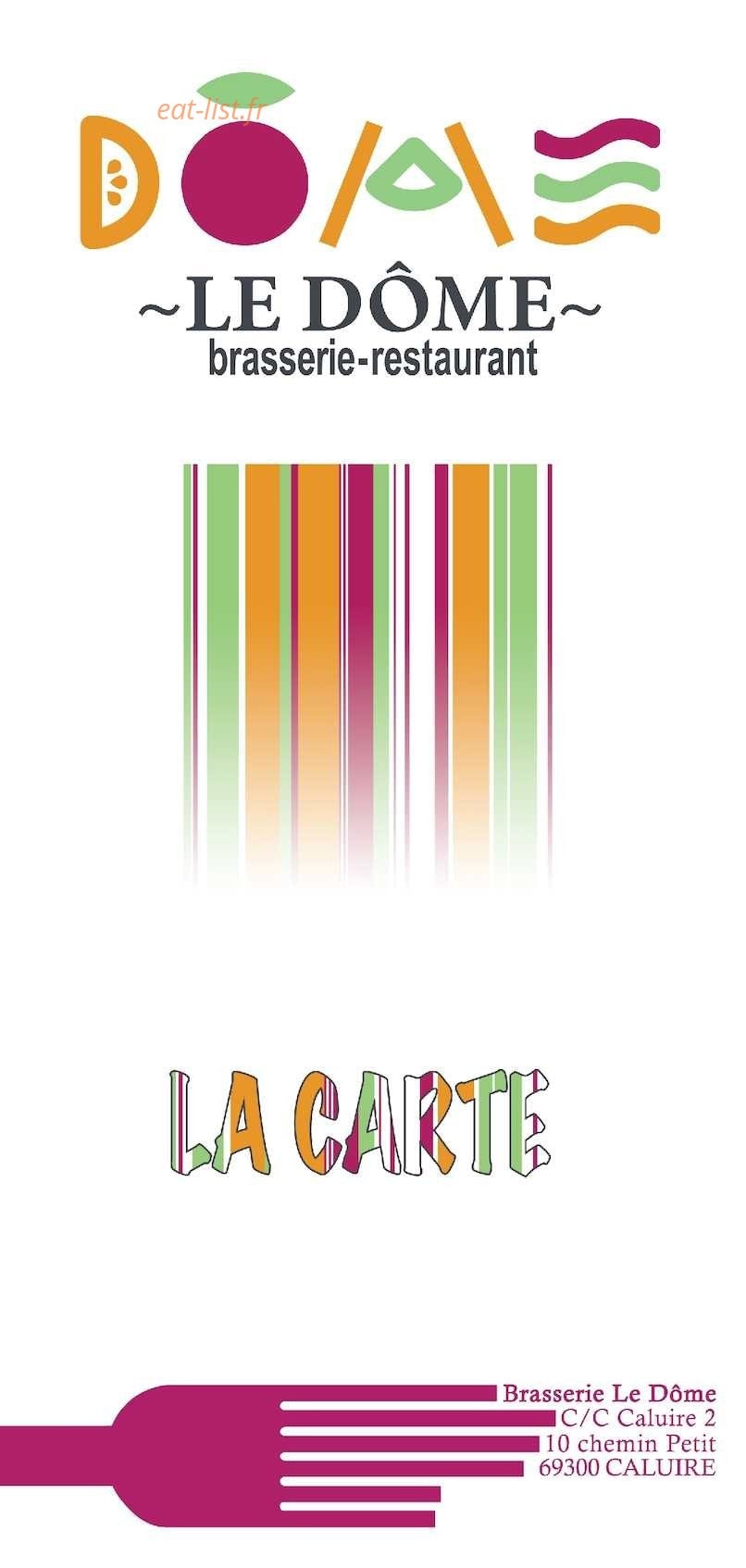 Le Dôme — carte page 1