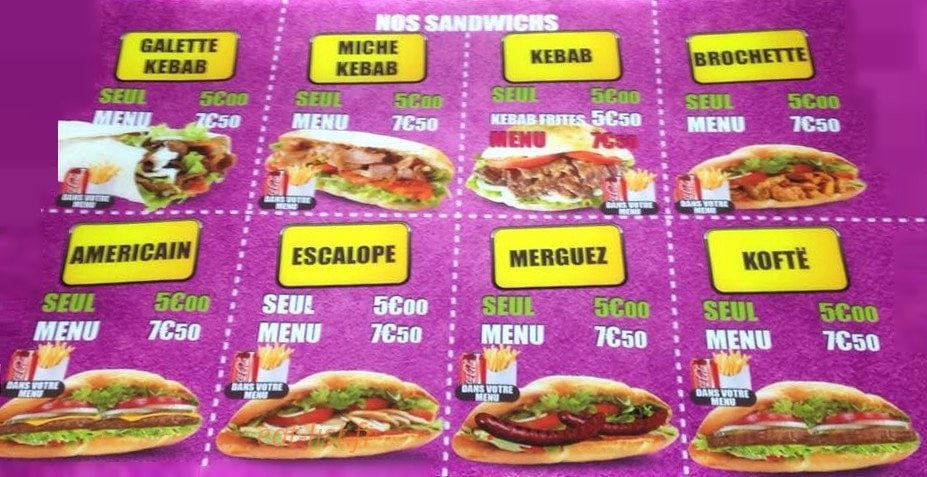 Le Special kebab — carte page 4