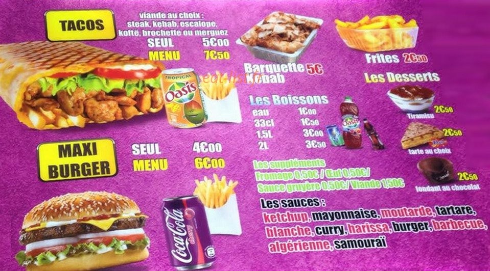 Le Special kebab — carte page 2