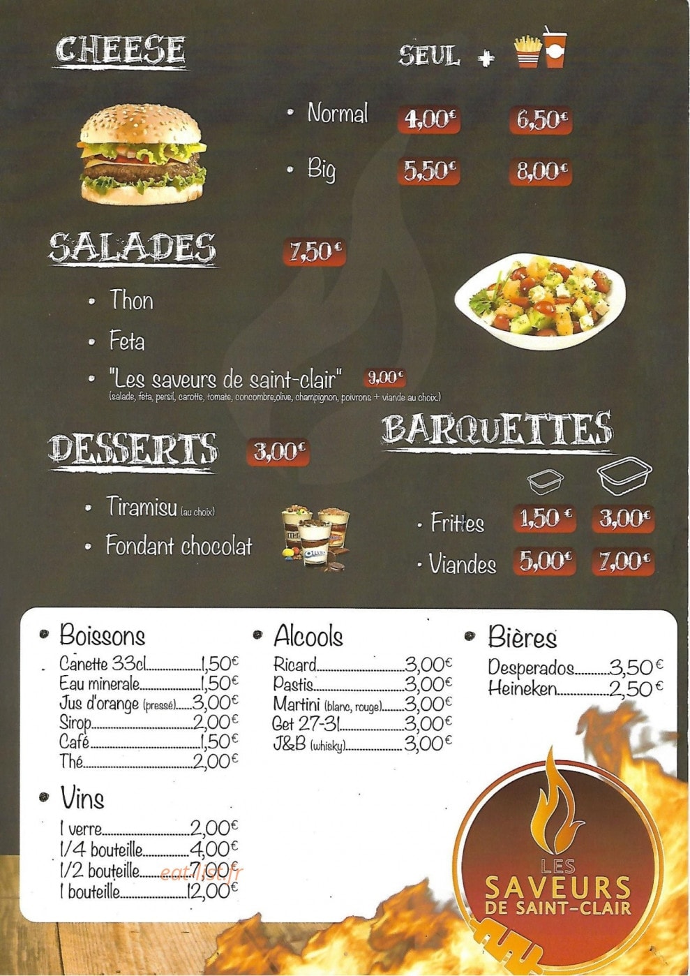 Les Saveurs De Saint Clair — carte page 3