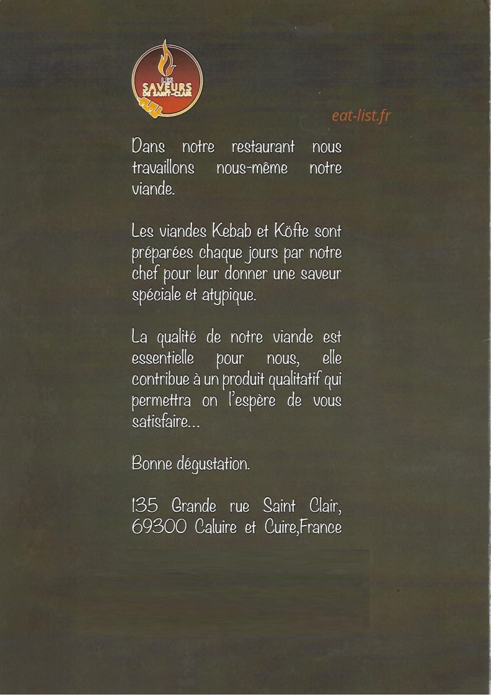 Les Saveurs De Saint Clair — carte page 4