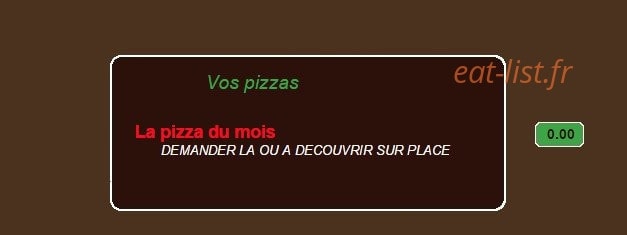 Pizza Bella — carte page 1