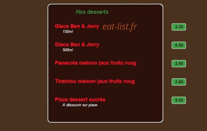 Pizza Bella — carte page 7