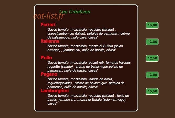 Pizza Bella — carte page 5