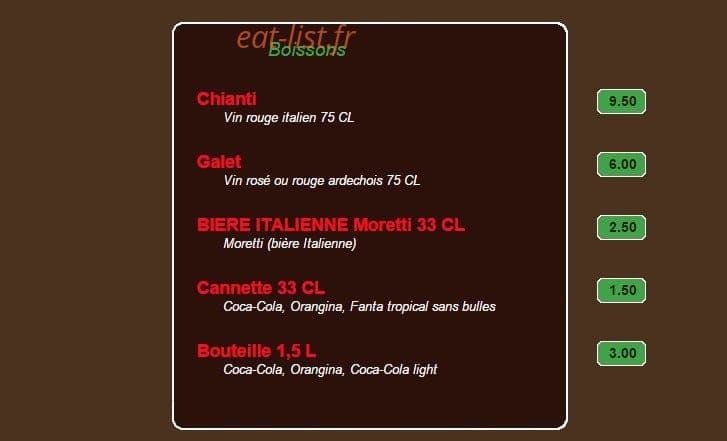 Pizza Bella — carte page 8