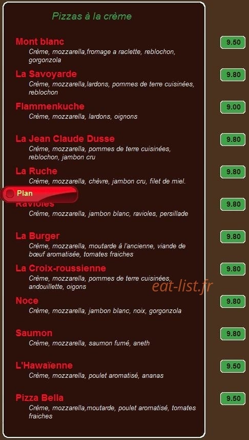 Pizza Bella — carte page 4