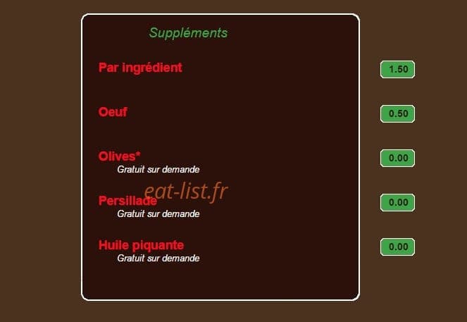 Pizza Bella — carte page 6