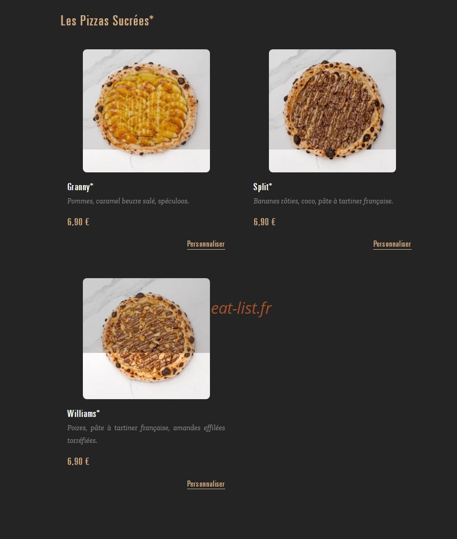 Pizza Cosy — carte page 8