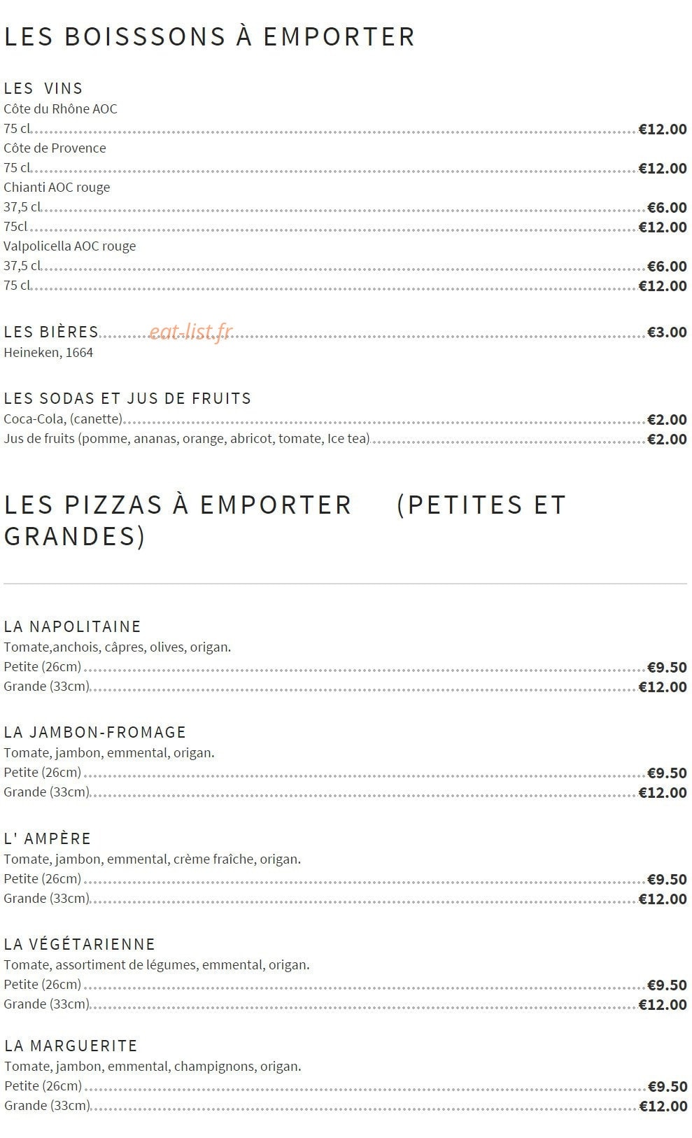 Pizzeria Dompi — carte page 10