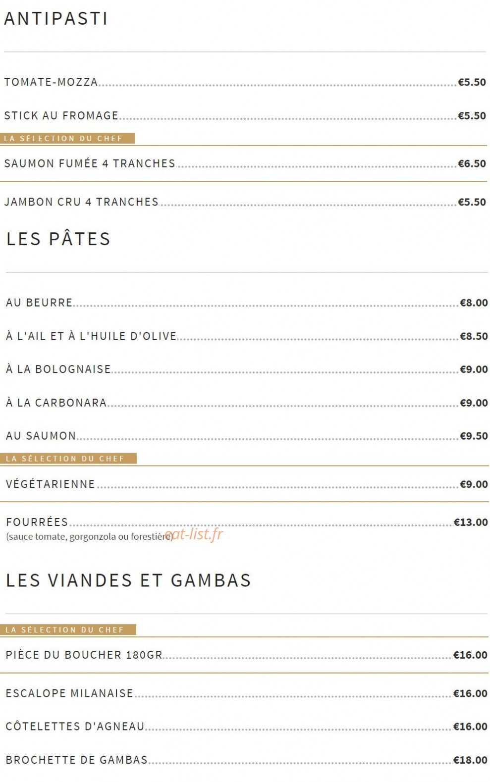 Pizzeria Dompi — carte page 2