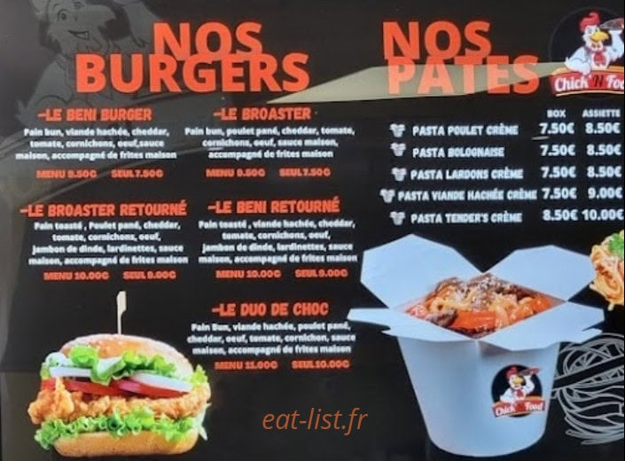 Chick N Food — carte page 3