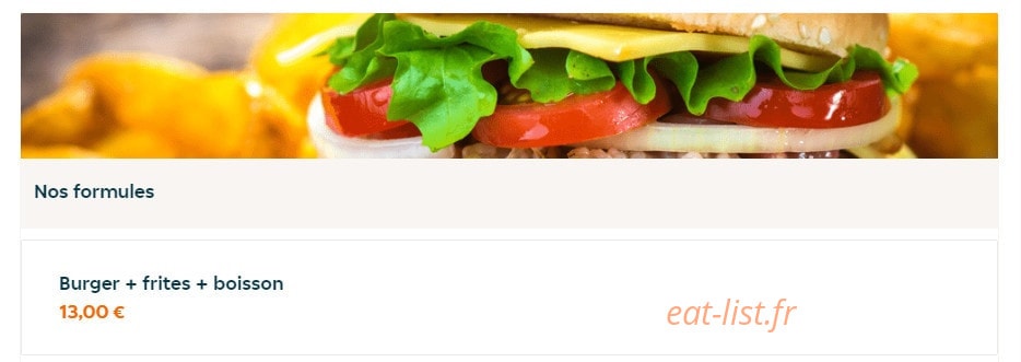 Home burgers — carte page 1