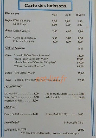 L'Auberge Savoyarde — carte page 3