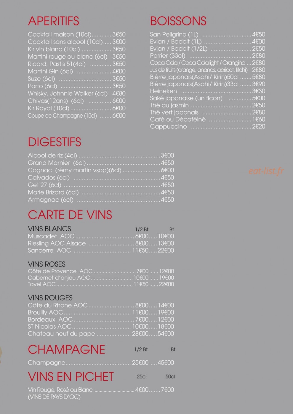 Léo Sushi — carte page 11