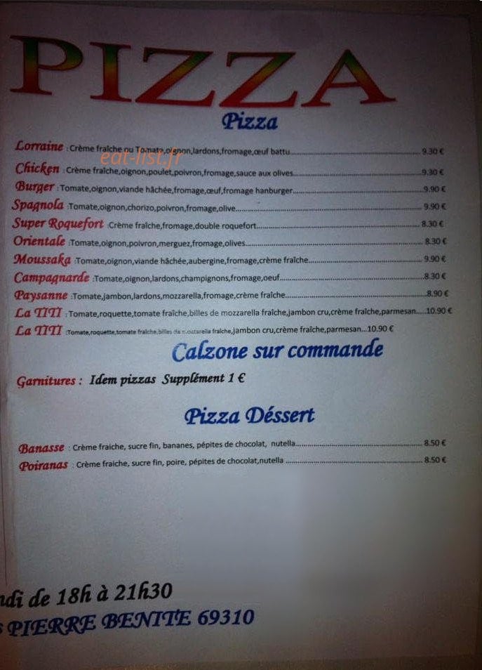 Lolo pizza — carte page 2