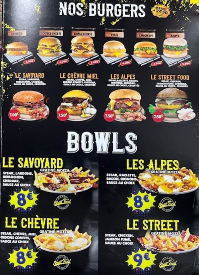 Street Food — carte page 1