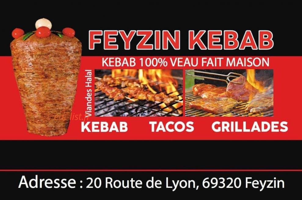 Feyzin Kebab — carte page 1